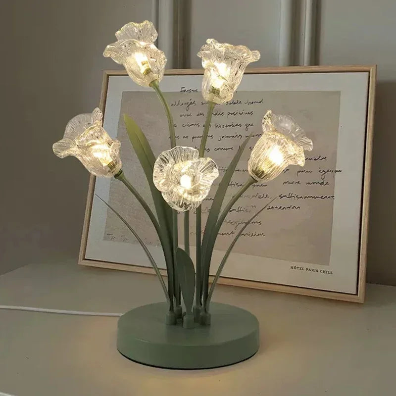LAMPE DE PEAU DE FLEURS 1