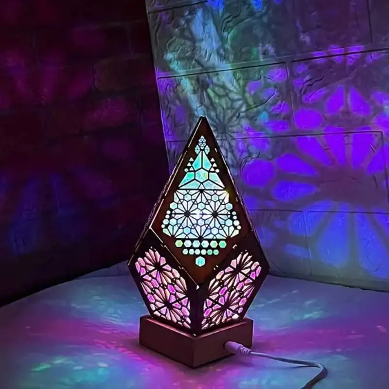 lampe étoile multicolore