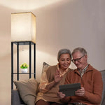 lampadaire avec étagère - Vignette | Sangaré 