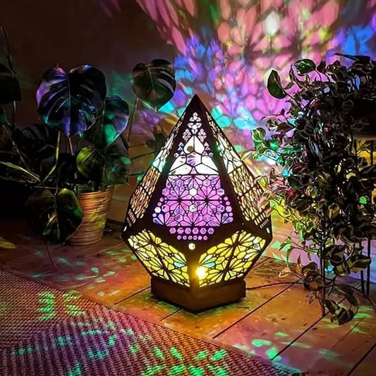 lampe étoile multicolore